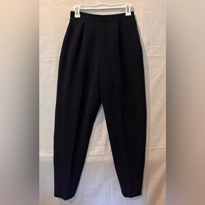 High-Waisted Pants size 6 navy with subtle pinstripe fabric by Clio